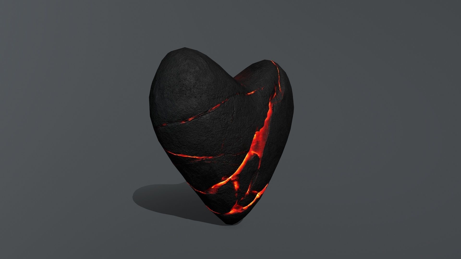 Broken Heart 1 Low-poly 3D model_3