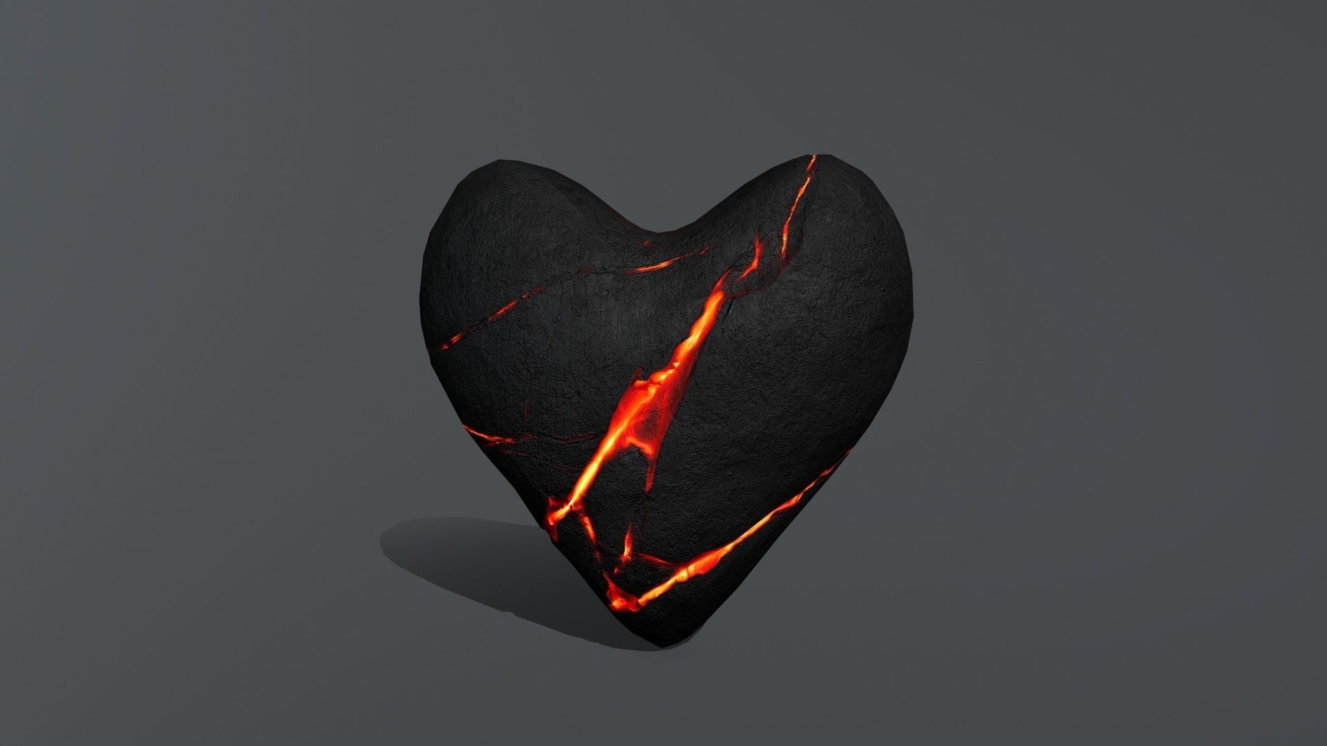 Broken Heart 1 Low-poly 3D model_11