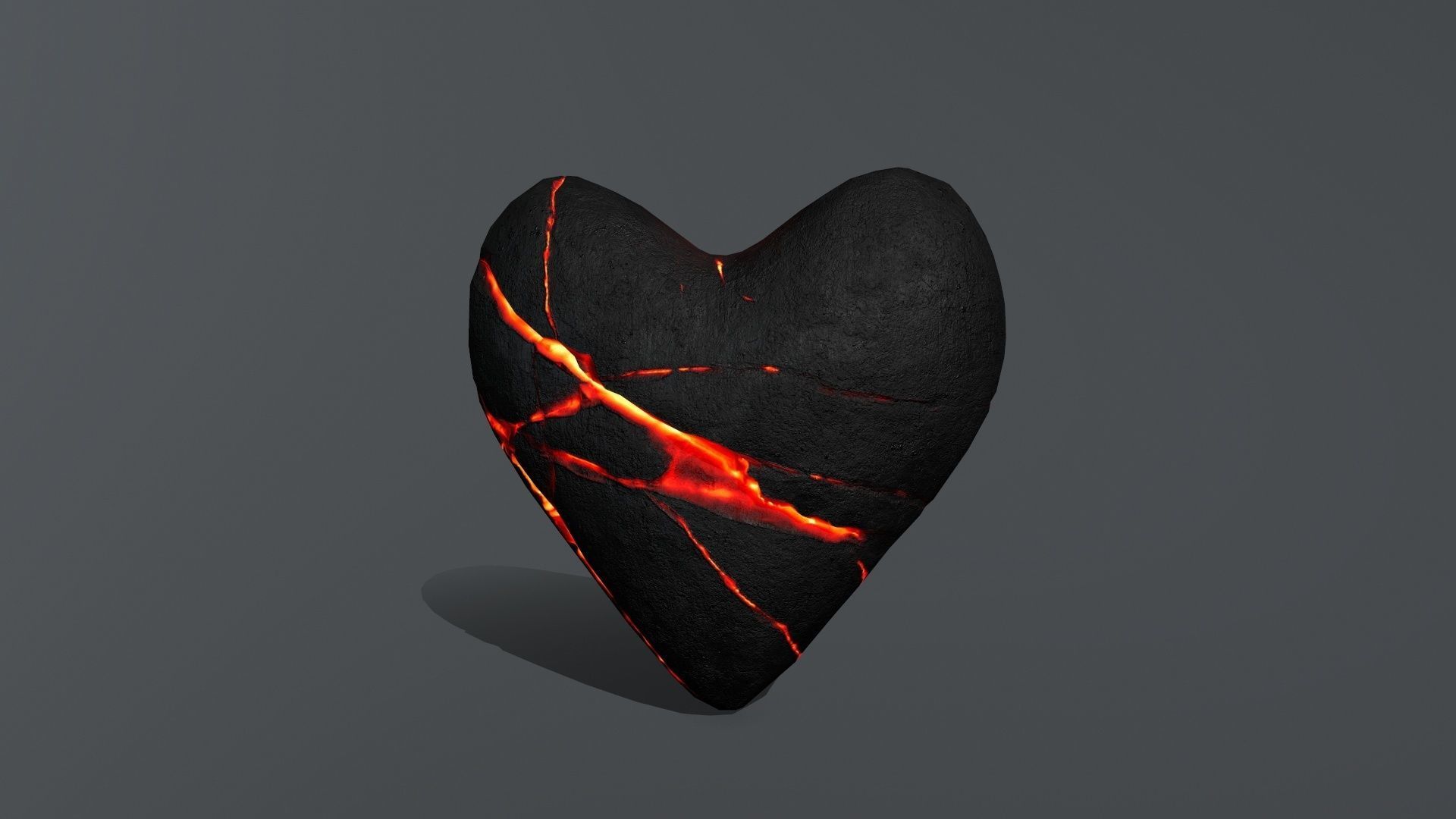 Broken Heart 1 Low-poly 3D model_6