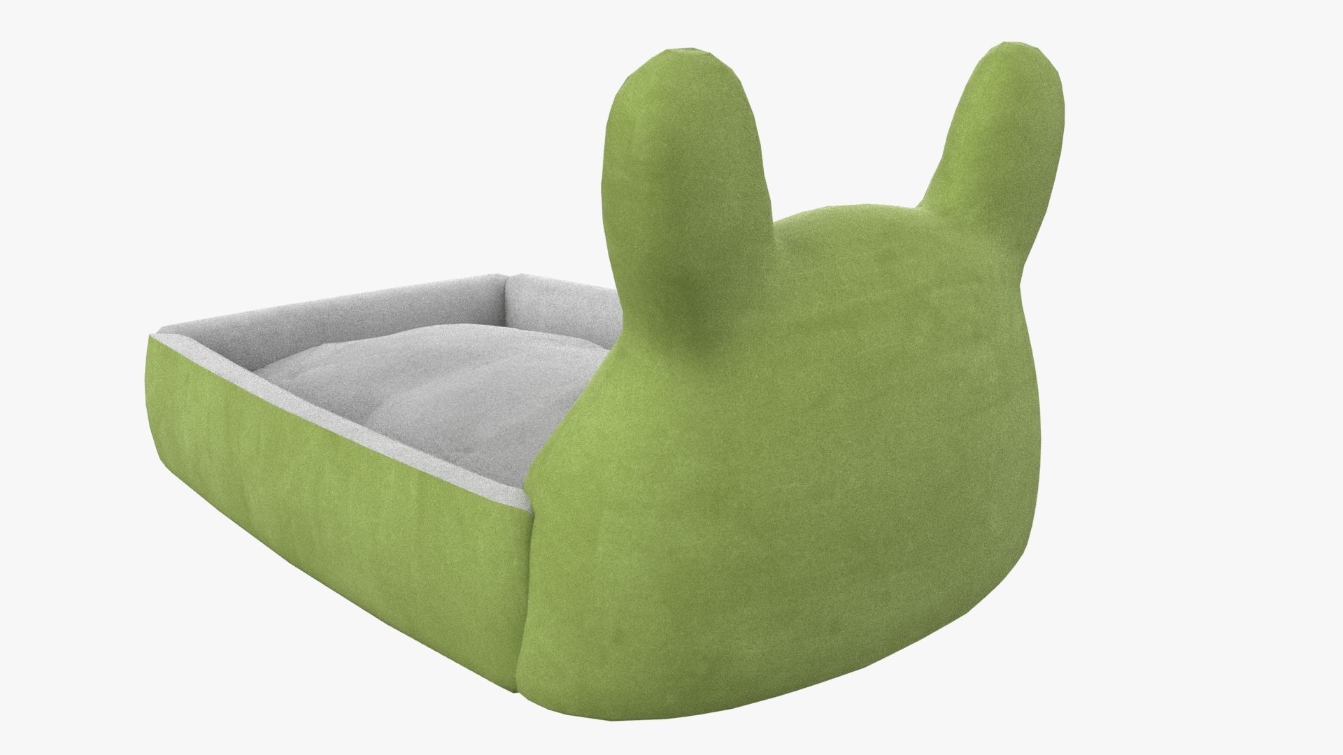 Ghibli Style Kid Bed Child Bed Baby Bed Leaf Green 3D model_3