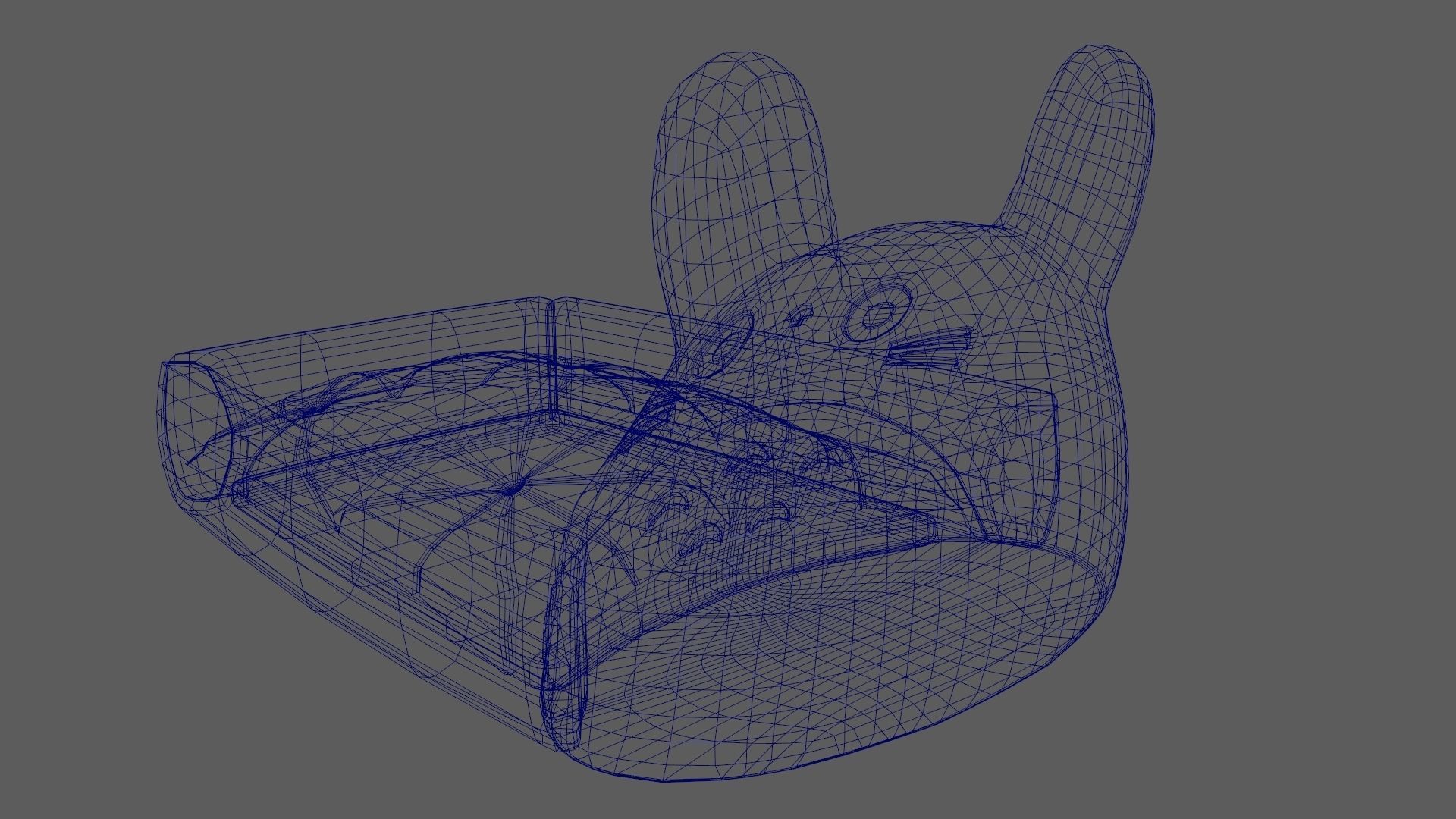 Ghibli Style Kid Bed Child Bed Baby Bed Leaf Green 3D model_15