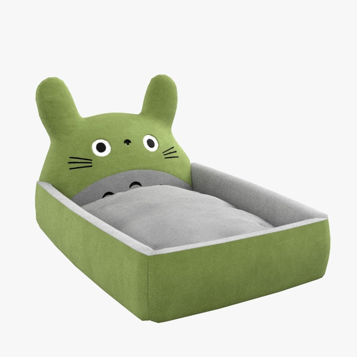 Ghibli Style Kid Bed Child Bed Baby Bed Leaf Green 3D model_22
