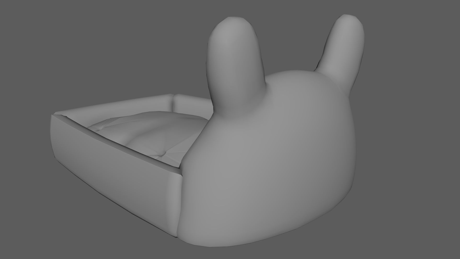 Ghibli Style Kid Bed Child Bed Baby Bed Leaf Green 3D model_7