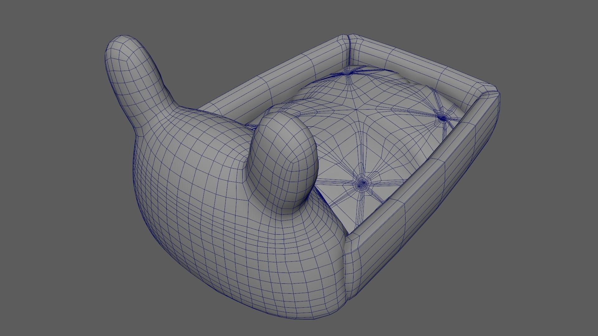 Ghibli Style Kid Bed Child Bed Baby Bed Leaf Green 3D model_12