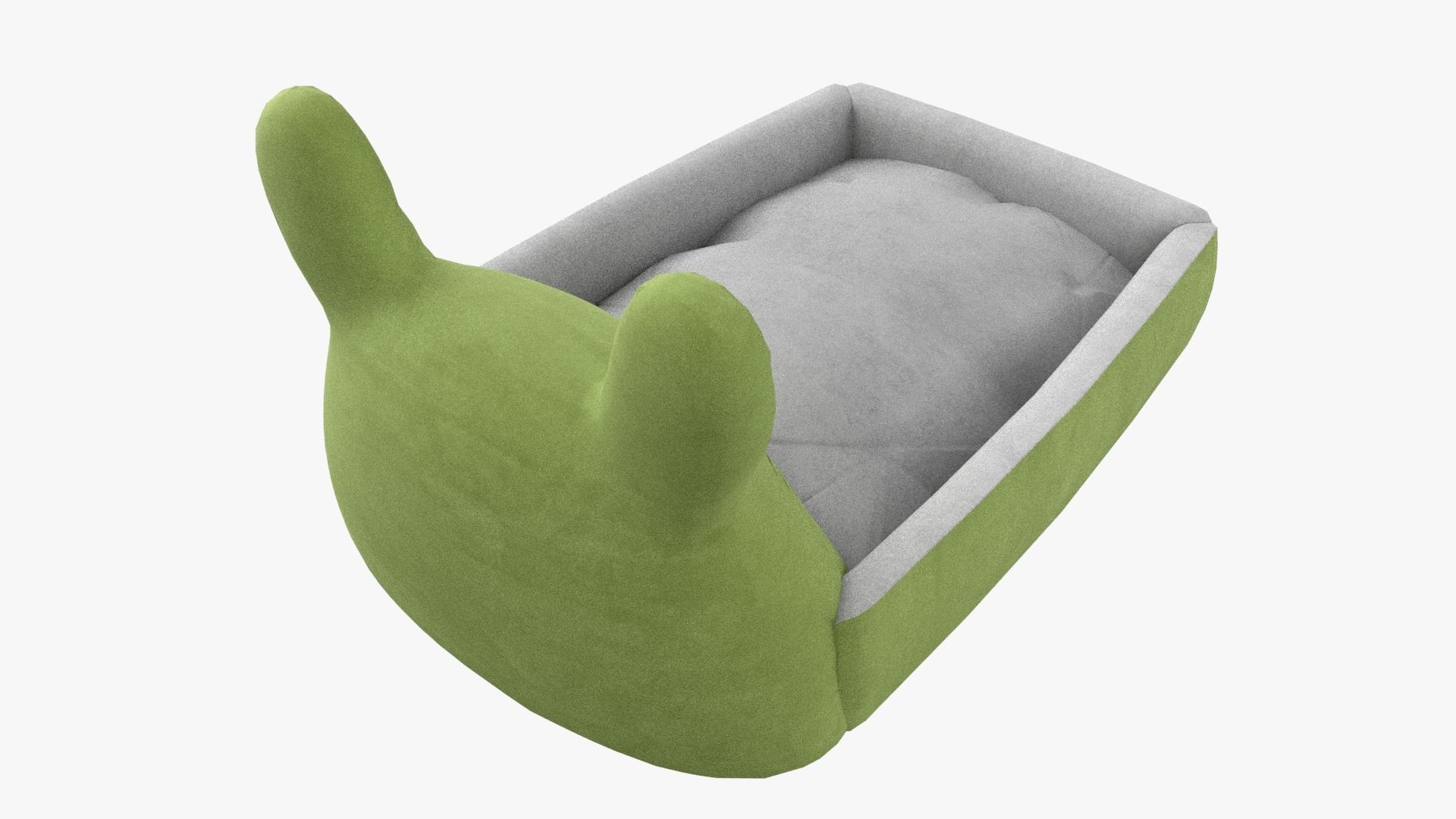 Ghibli Style Kid Bed Child Bed Baby Bed Leaf Green 3D model_4