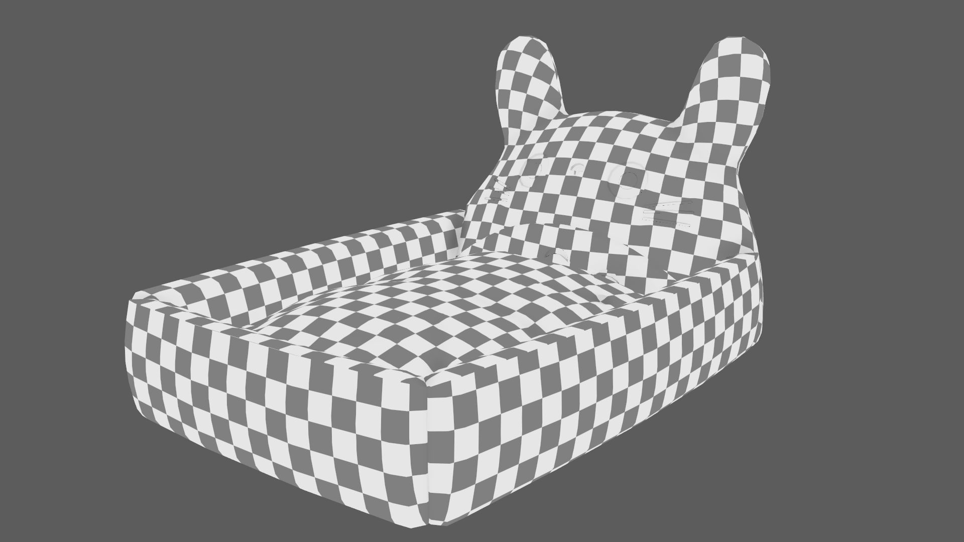 Ghibli Style Kid Bed Child Bed Baby Bed Leaf Green 3D model_18