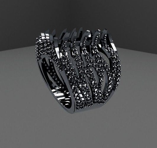emerald ring 3D print model