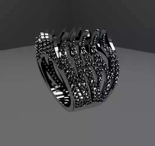 emerald ring 3D print model