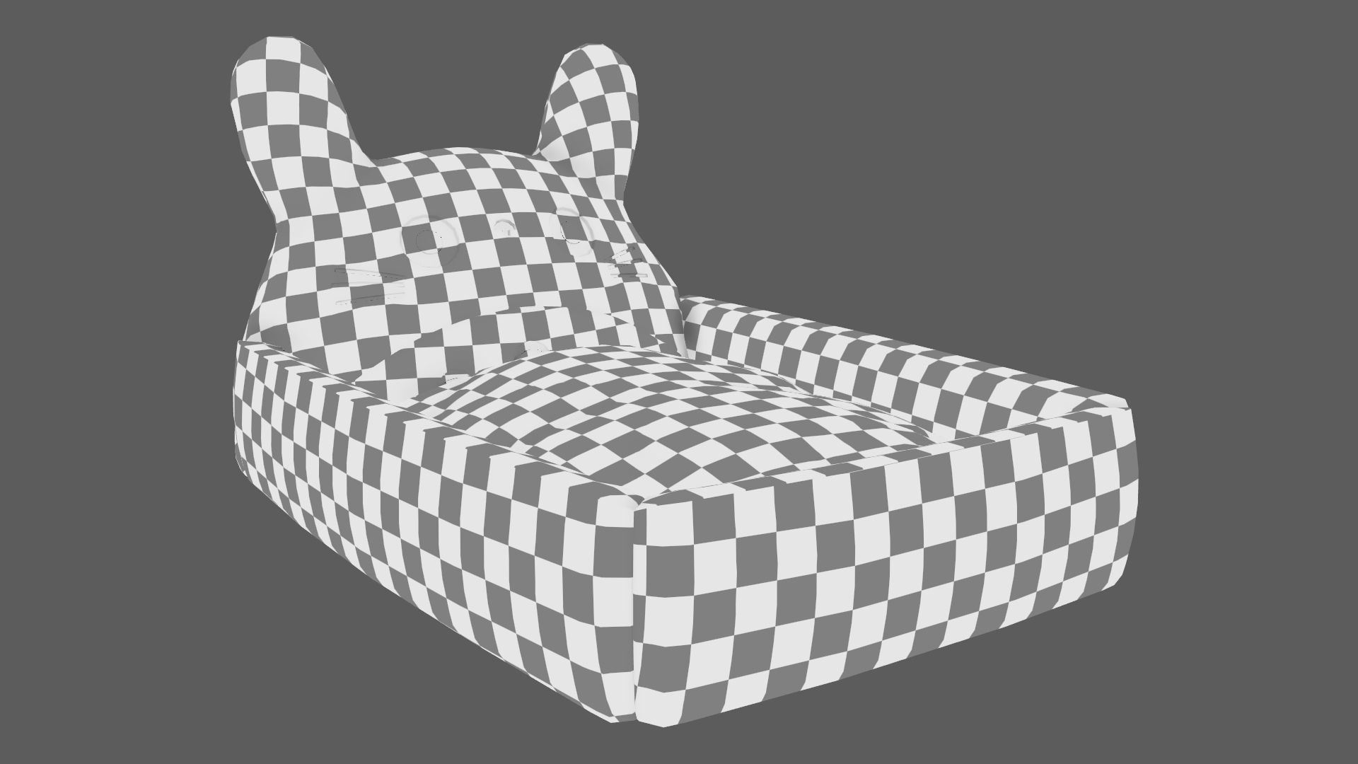 Ghibli Style Kid Bed Child Bed Baby Bed Purple 3D model_17