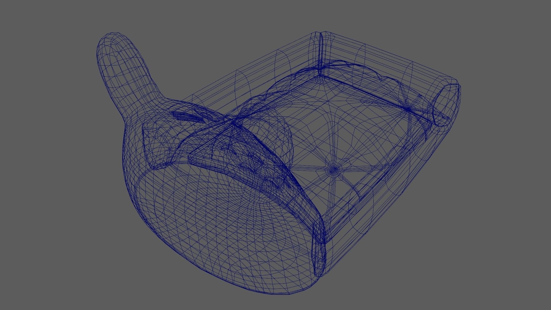 Ghibli Style Kid Bed Child Bed Baby Bed Purple 3D model_16