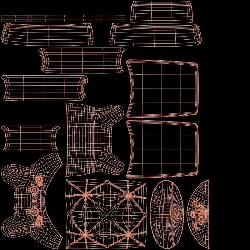 Ghibli Style Kid Bed Child Bed Baby Bed Purple 3D model_22