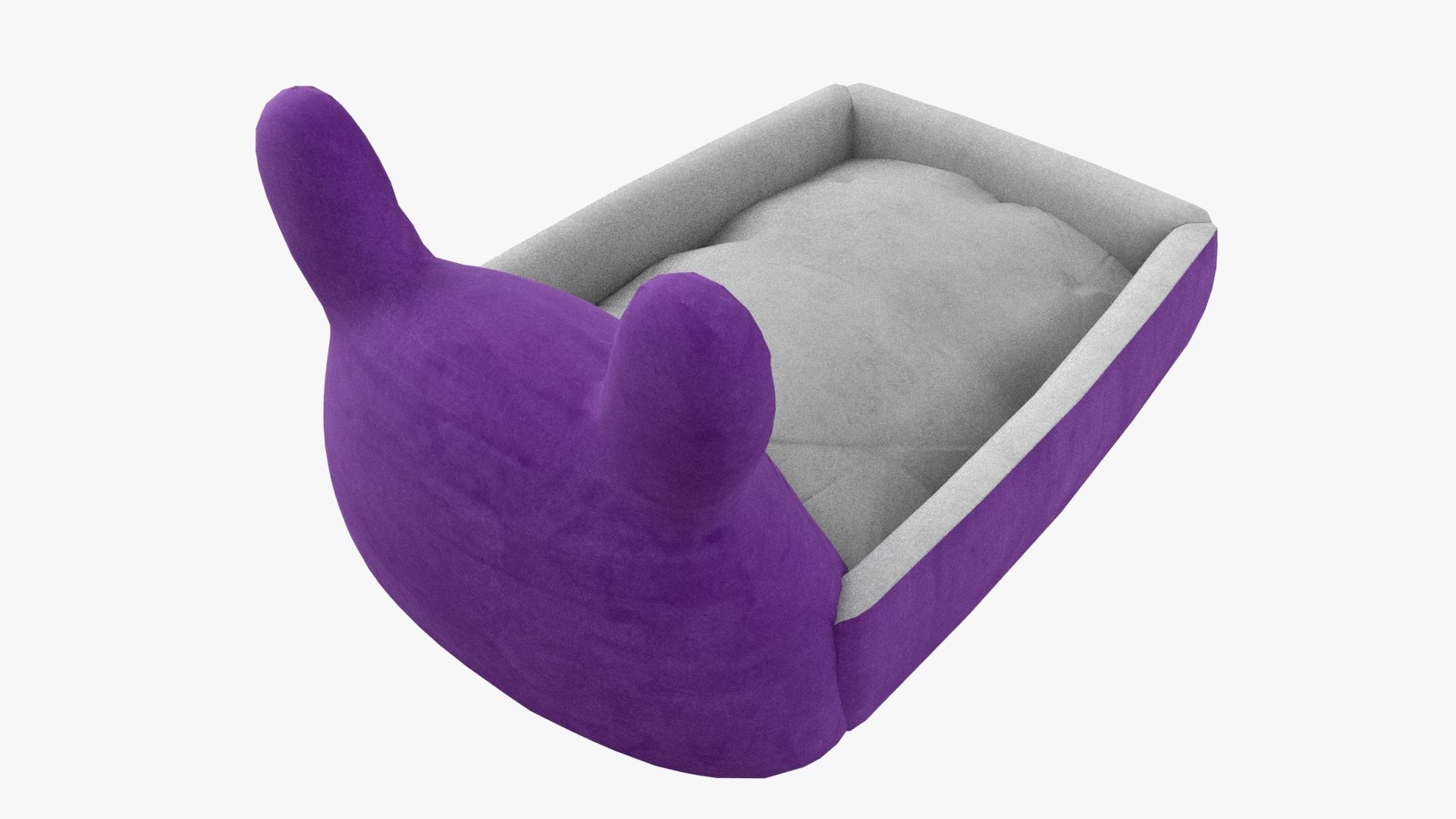 Ghibli Style Kid Bed Child Bed Baby Bed Purple 3D model_4