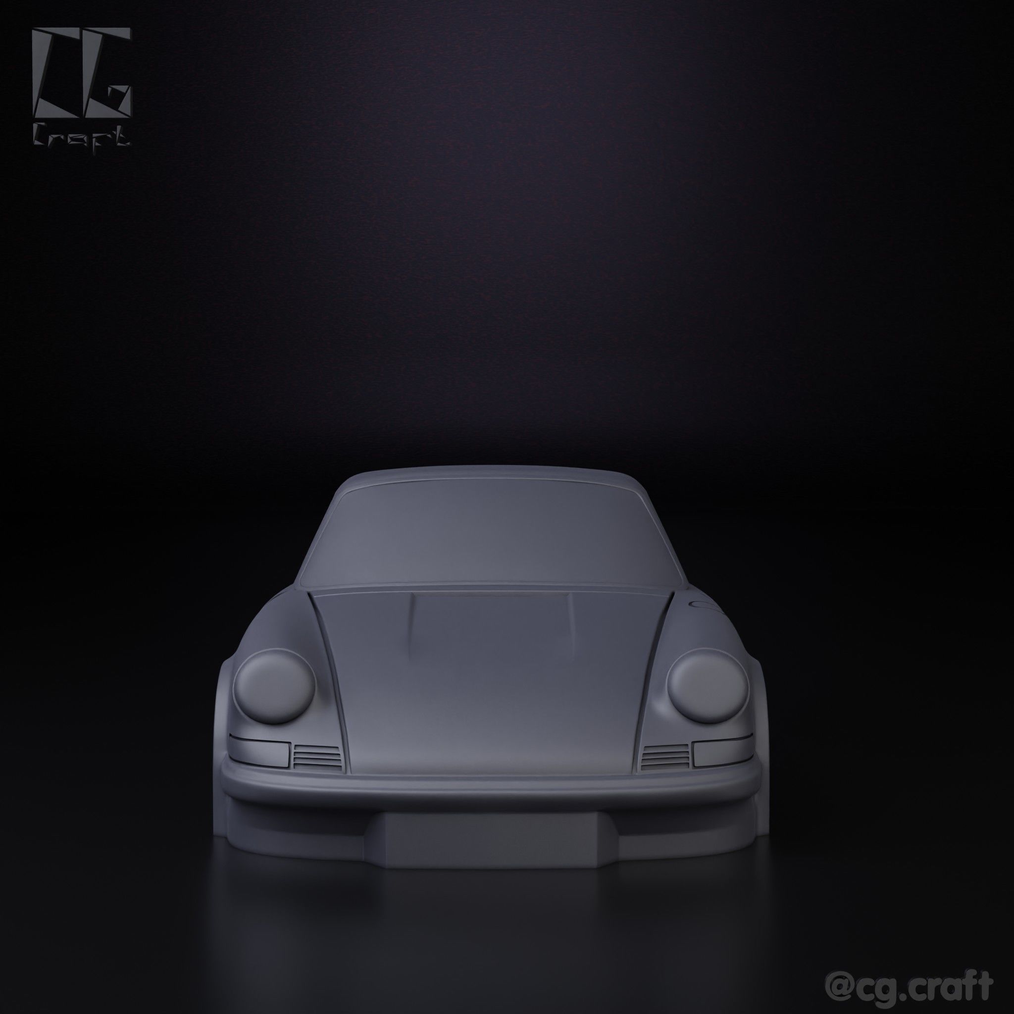 Porsche 911 Carrera Simplified decorative model 3D print model_4