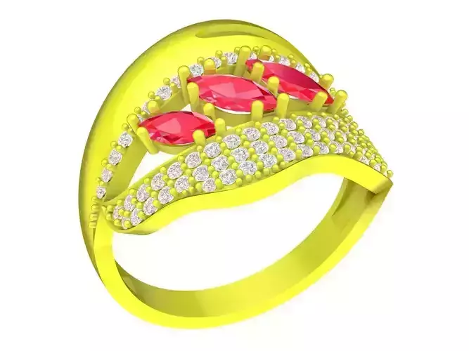 5738 luxury diamond women ring 