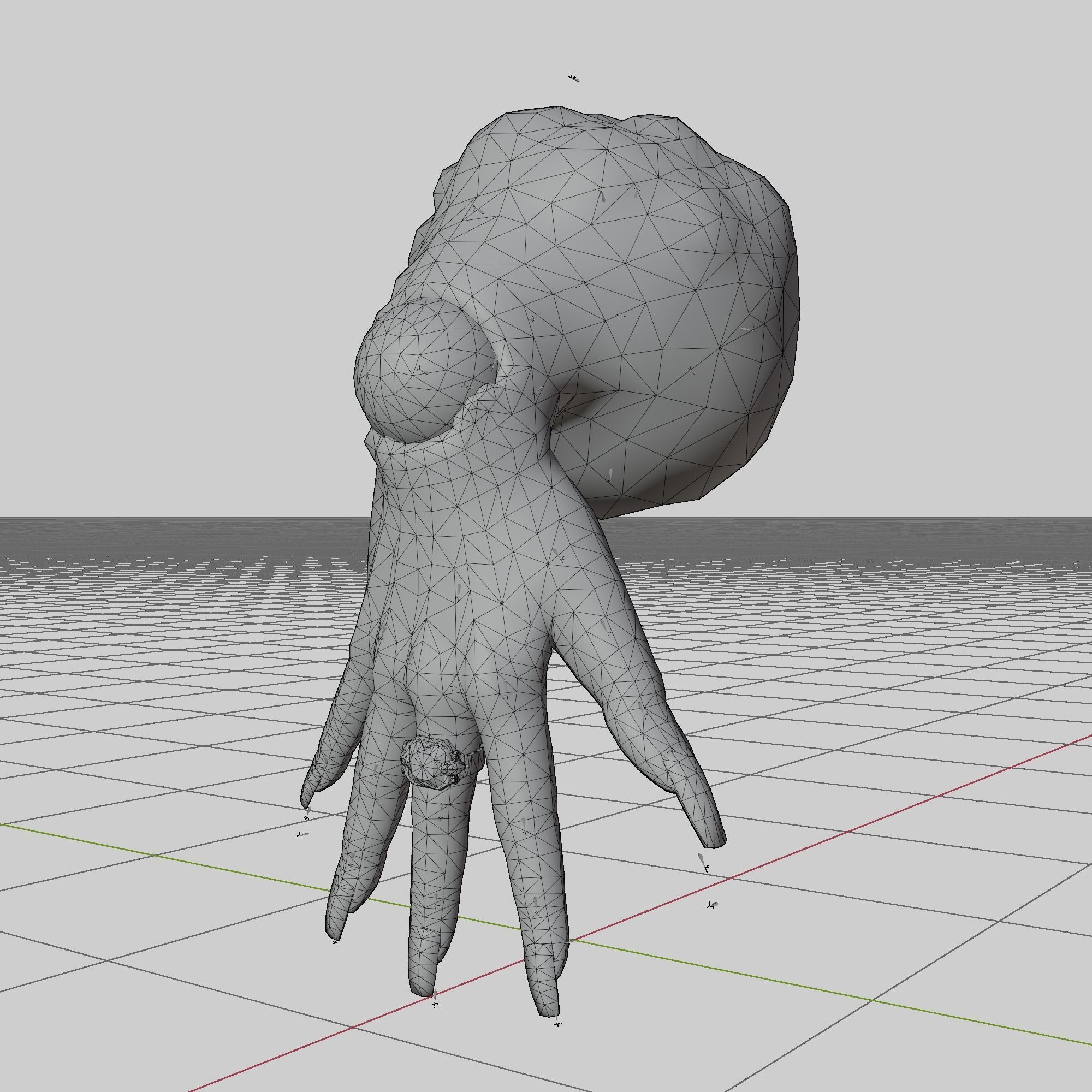 Cartoon hand zombie Abomination Hand 3D model_4