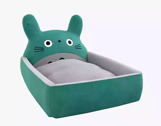 Ghibli Style Kid Bed Child Bed Baby Bed Turquoise