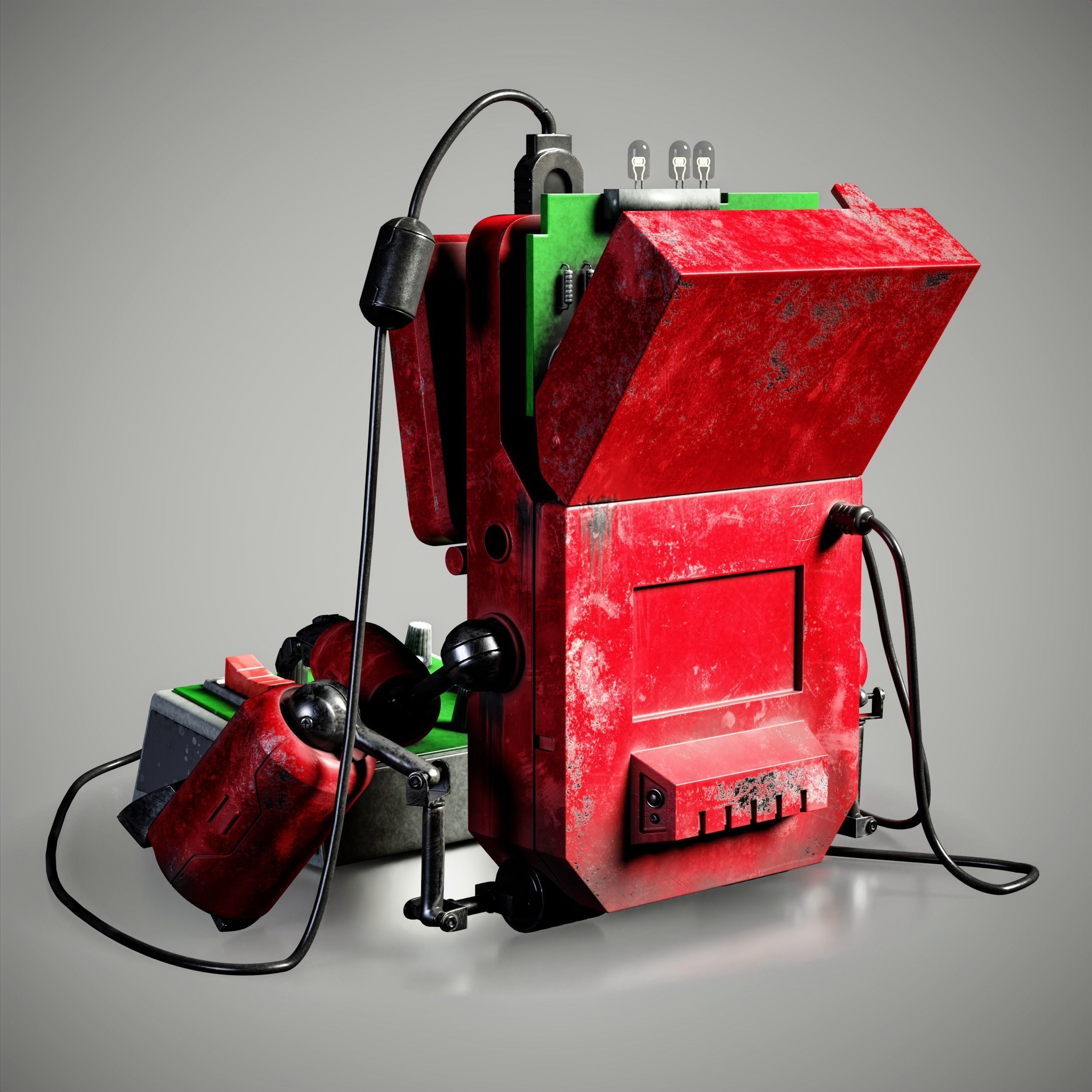 Brick Game Robot 3D model_6