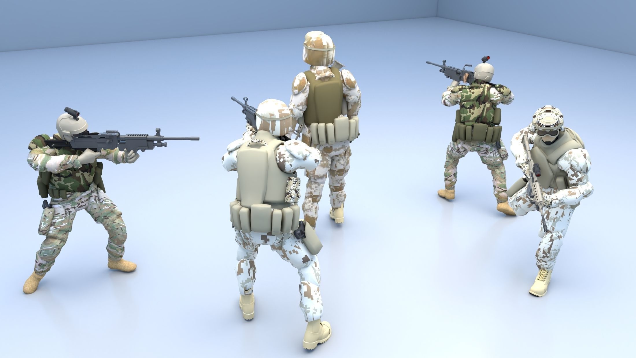 soldier Low-poly 3D model_1