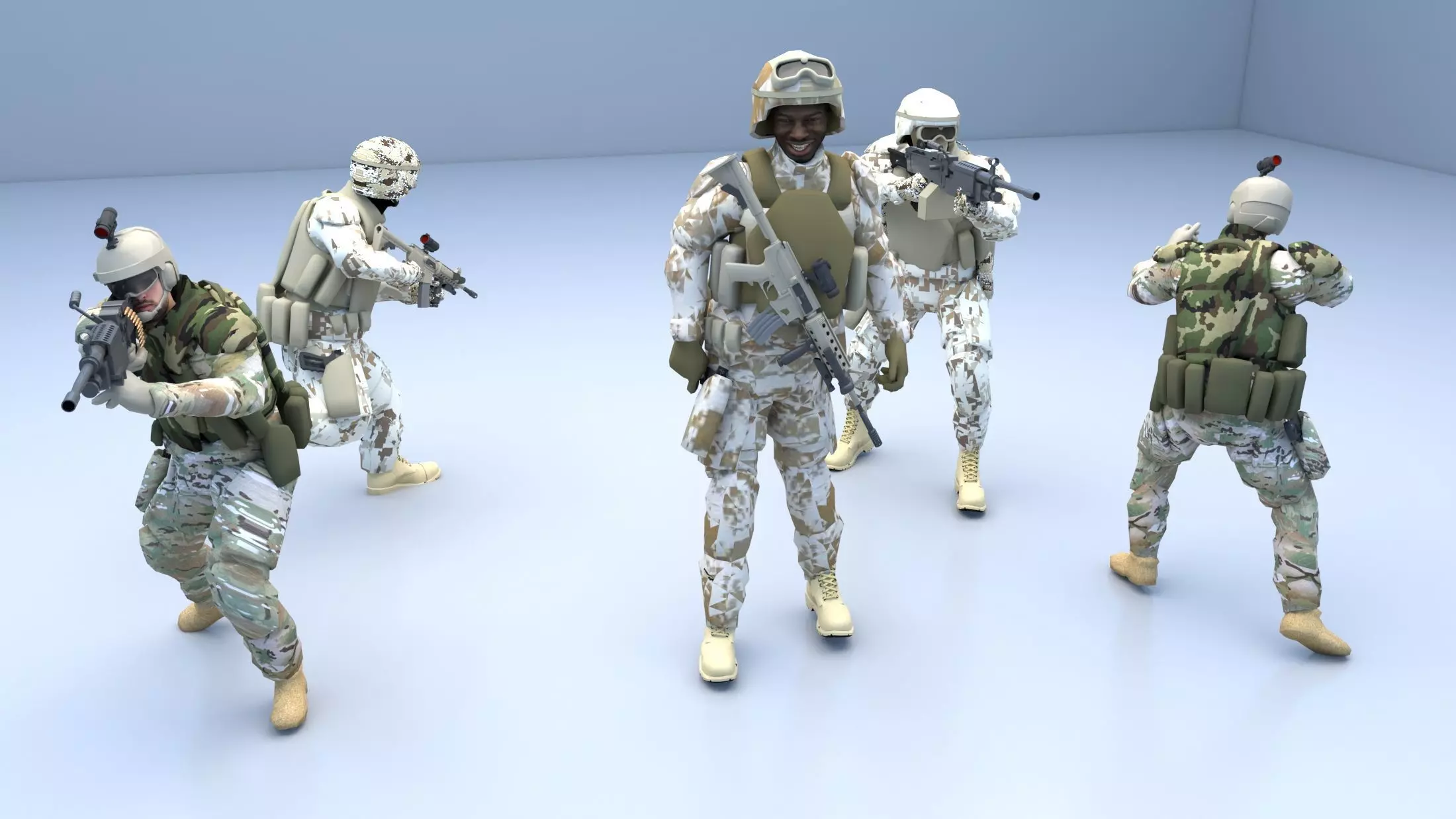 soldier Low-poly 3D model_0