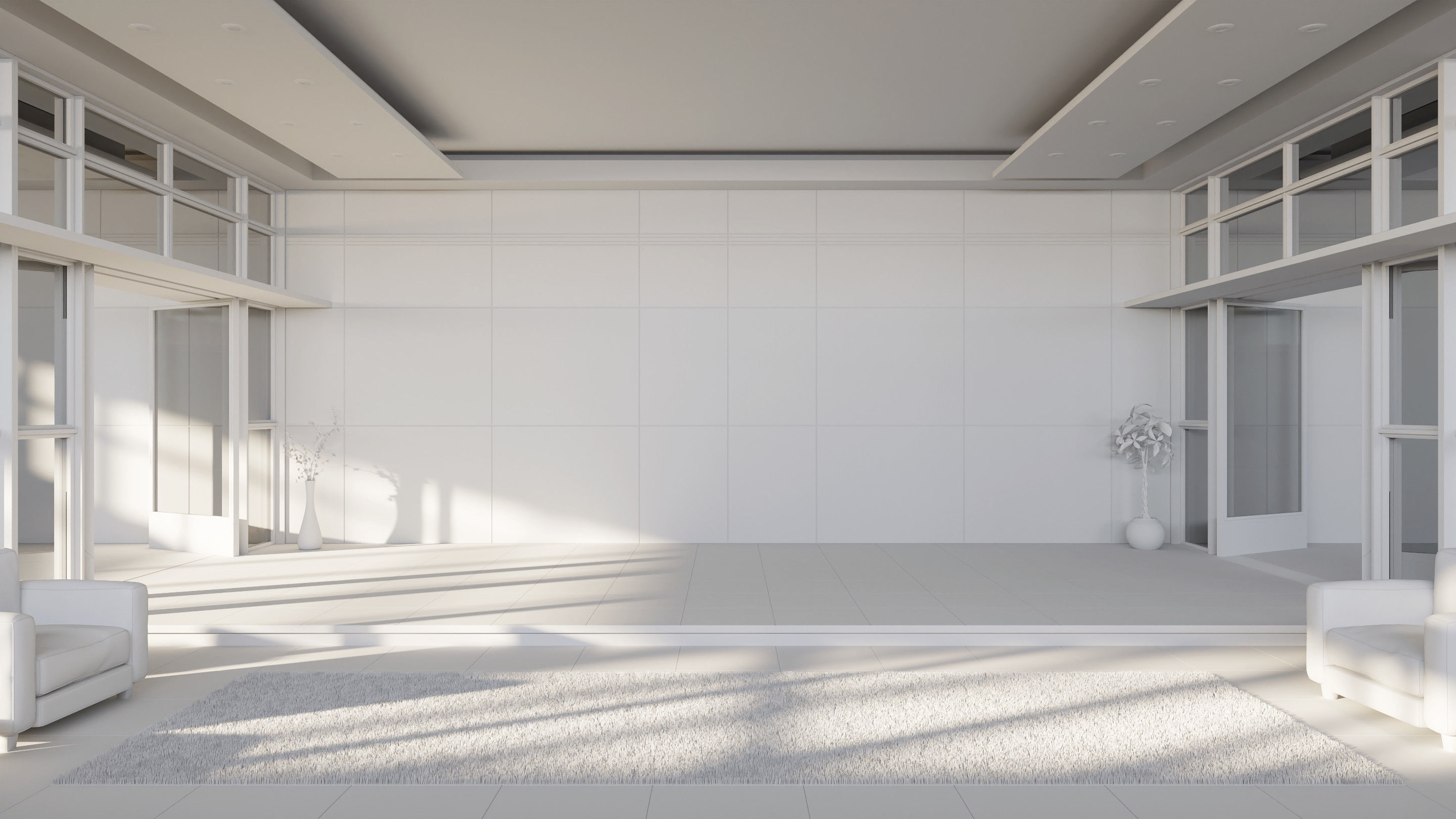 Audi Q3 Modern Showroom - Hipoly 3D Model - blender - fbx - obj 3D model_5