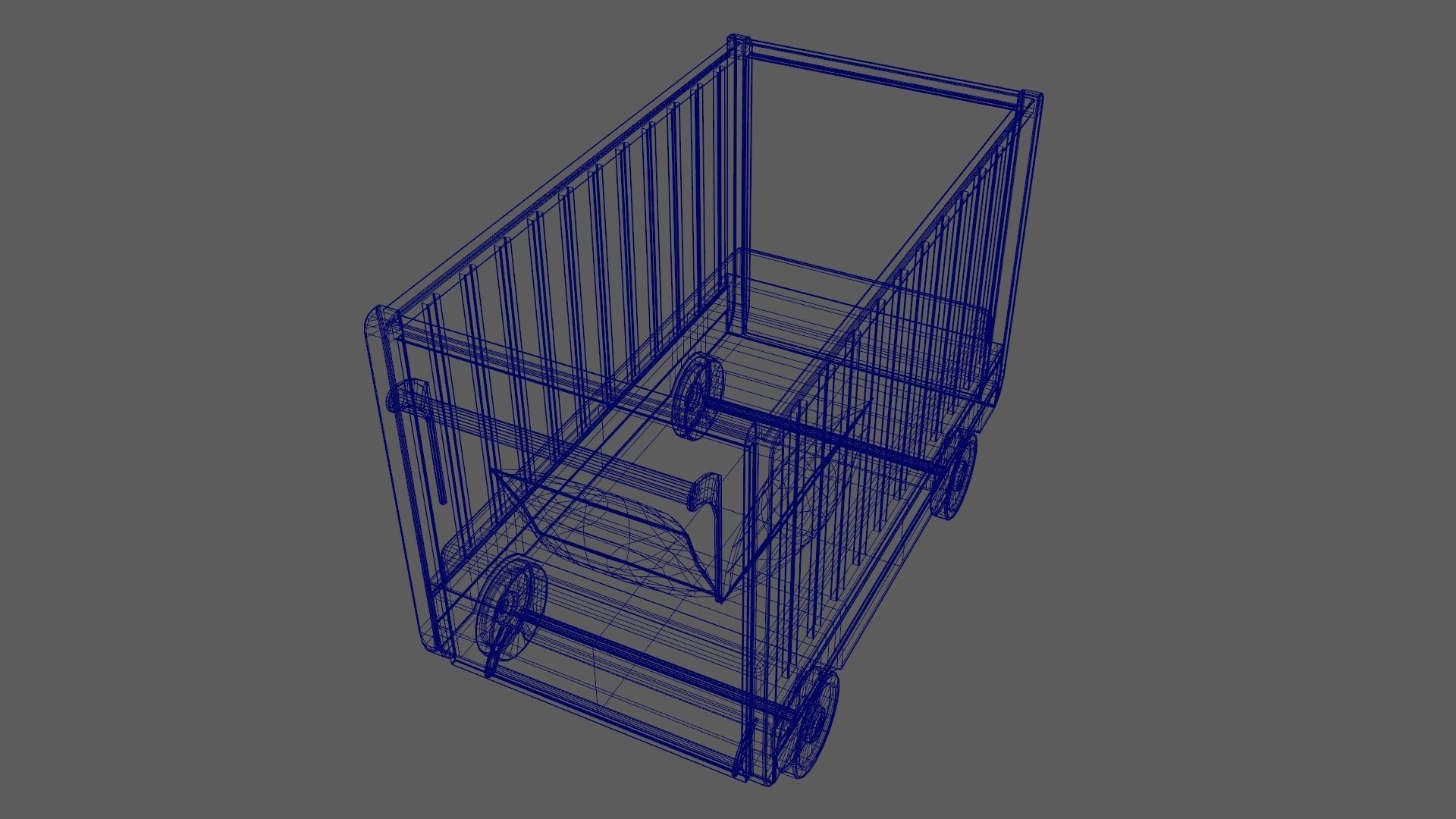 Baby Bed Baby Cot Crib Pink 3D model_14