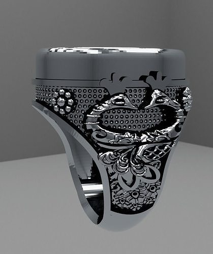peacock ring 3D print model