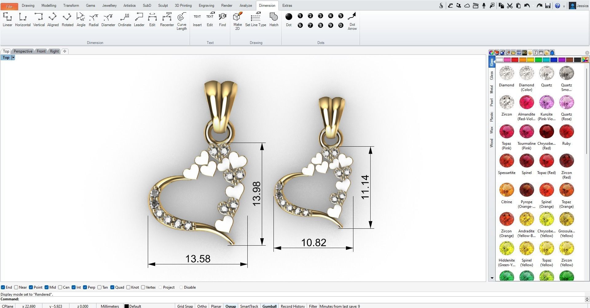 HEART PENDANT 3D print model_9