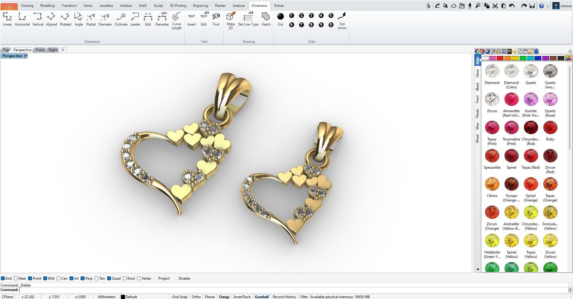 HEART PENDANT 3D print model_7