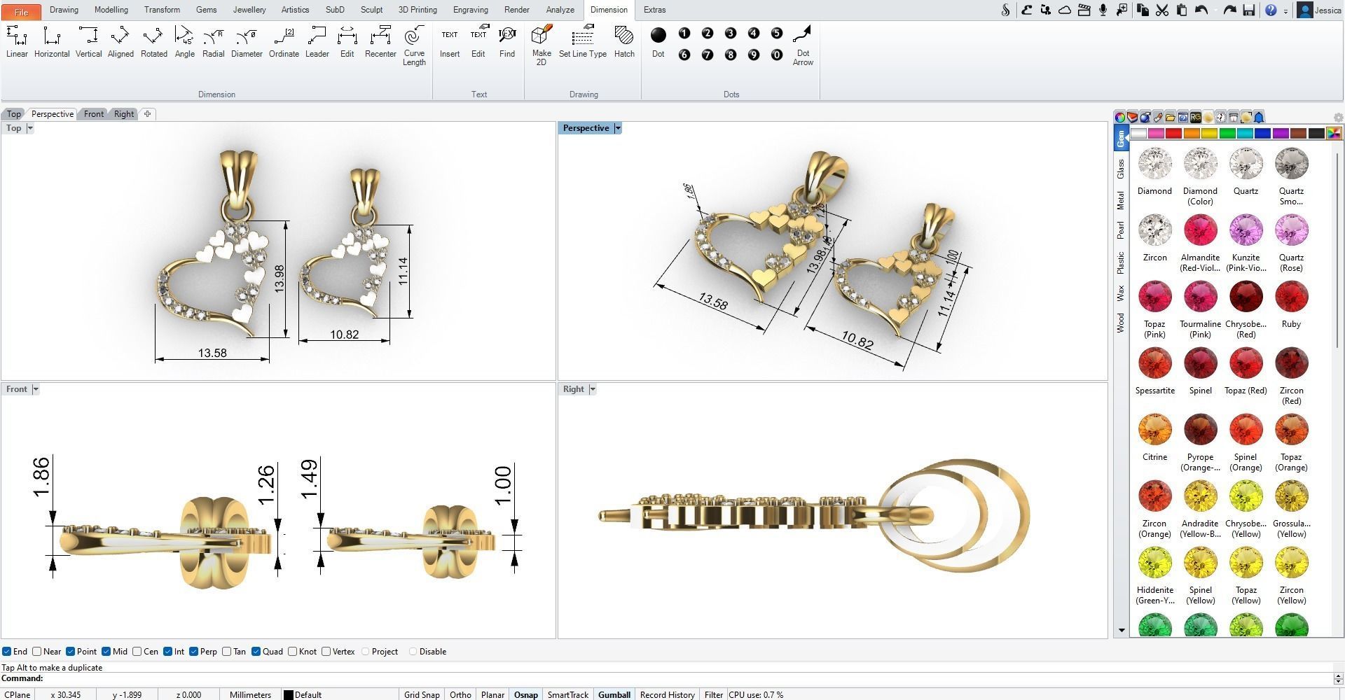 HEART PENDANT 3D print model_8