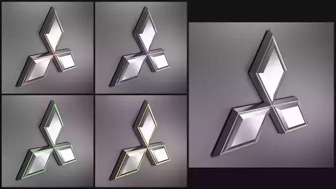 Custom Car logo for 3D print 3D print model