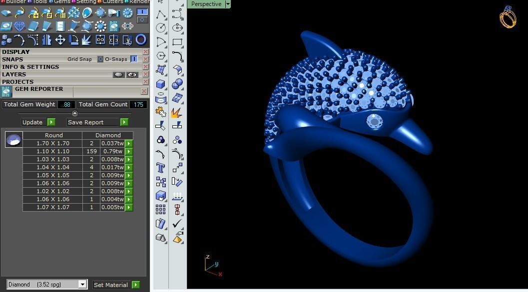 dolphin ring 3D print model_9