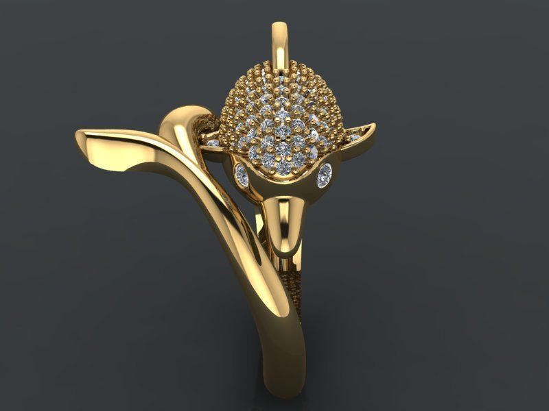 dolphin ring 3D print model_4