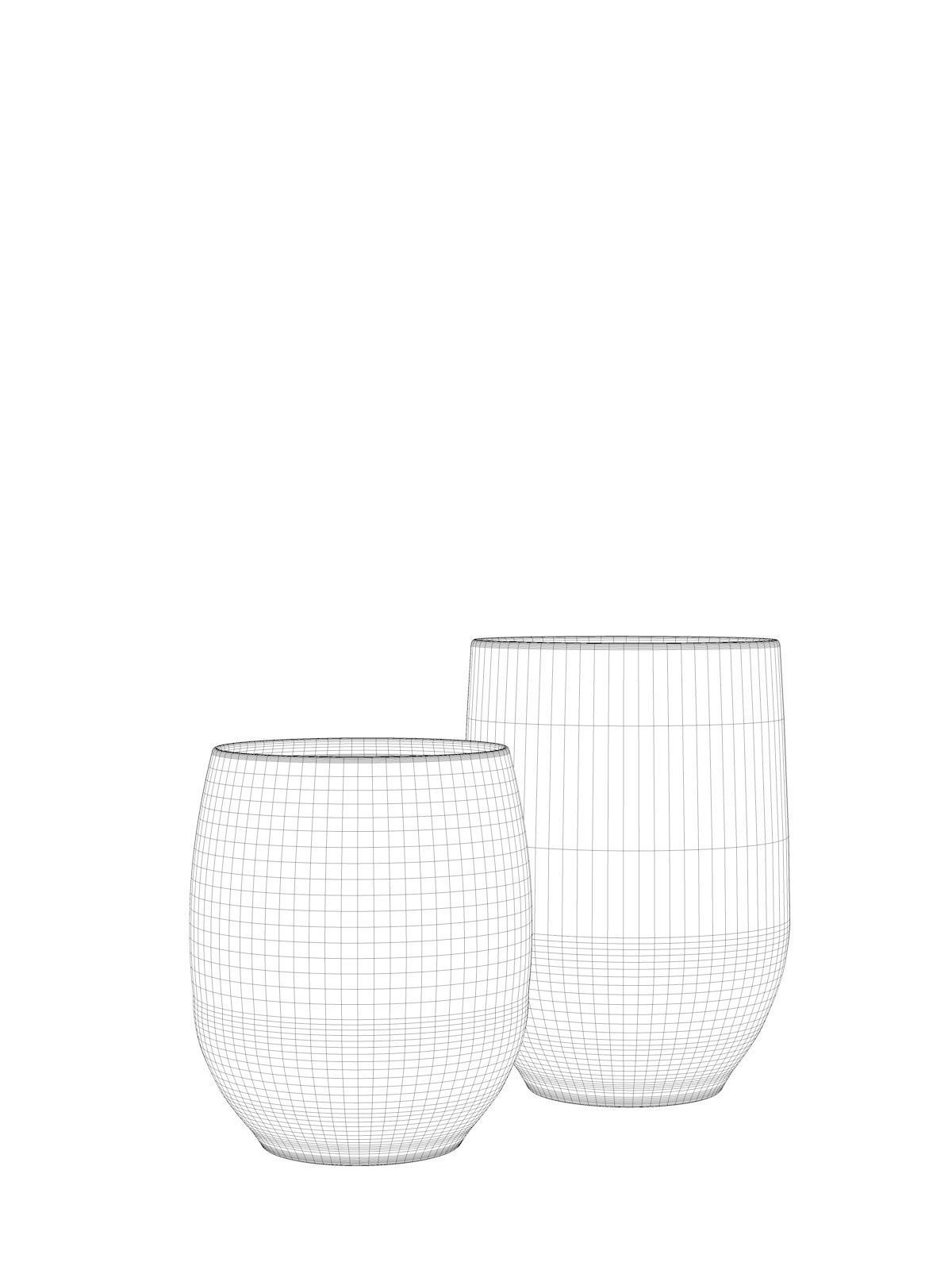 Golden Black Vases 3D model_3