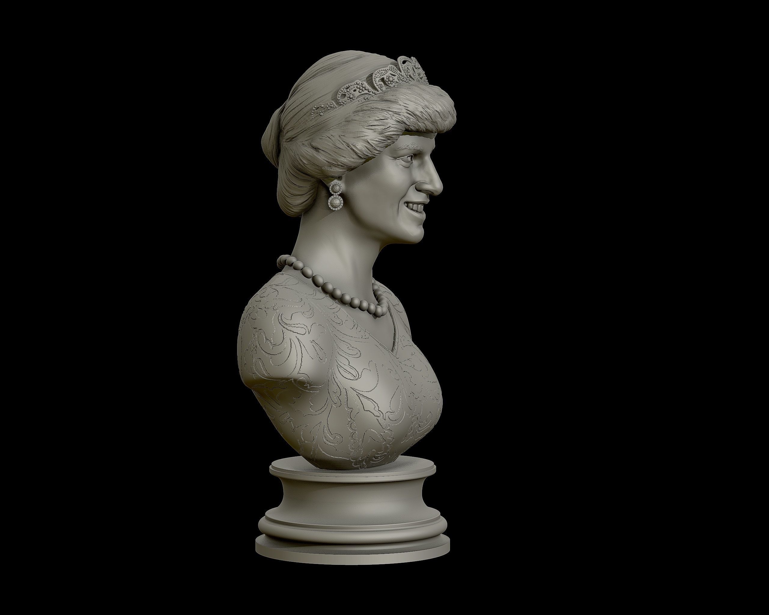 Princess Diana 3D model ready to print 3D print model_9