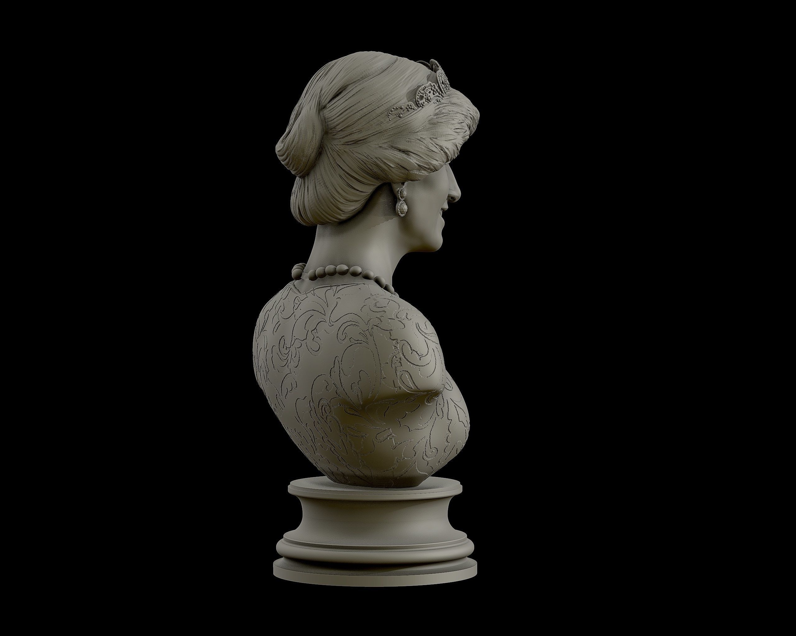 Princess Diana 3D model ready to print 3D print model_11