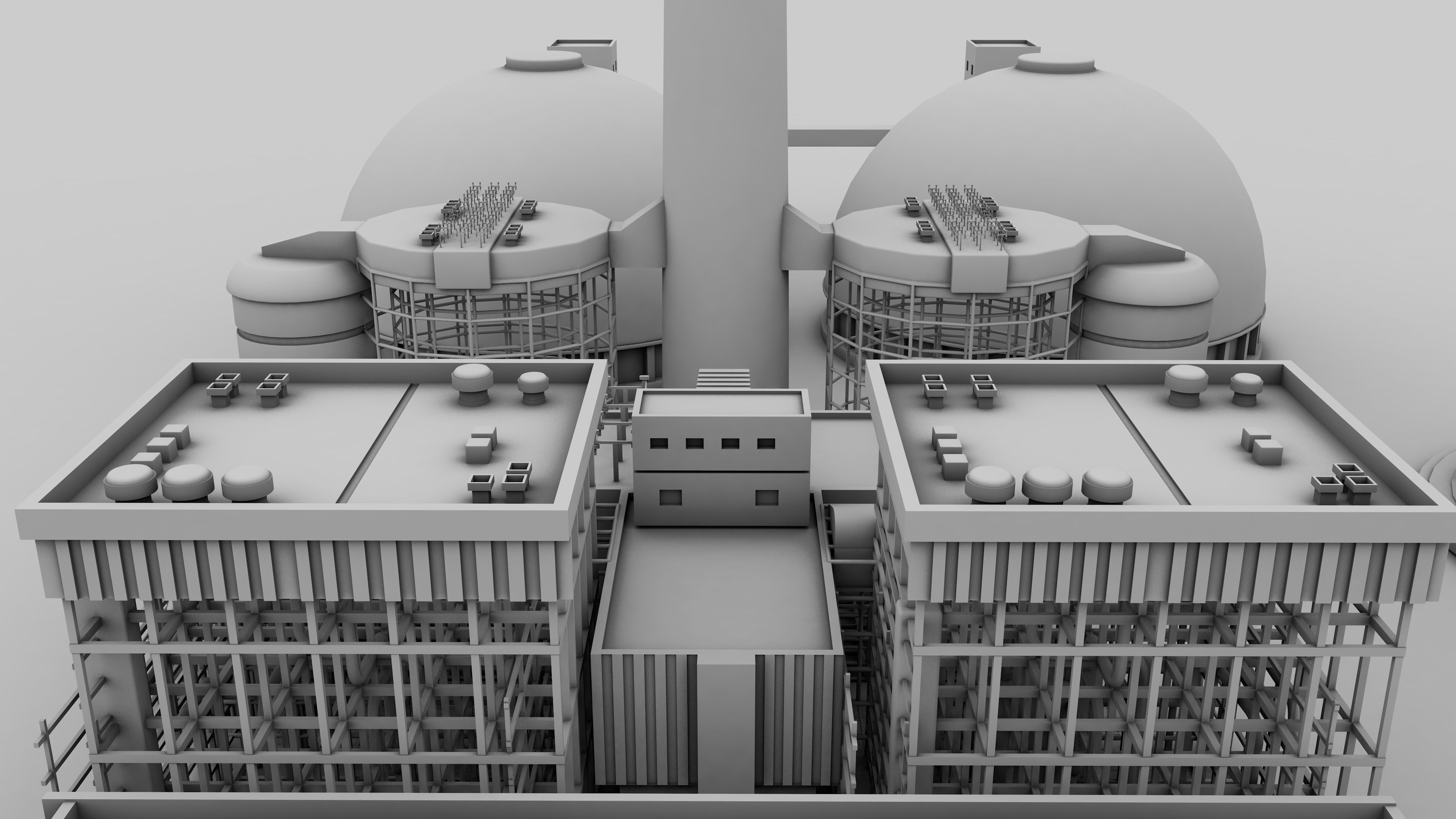 Nuclear Factory Model  3D model_4