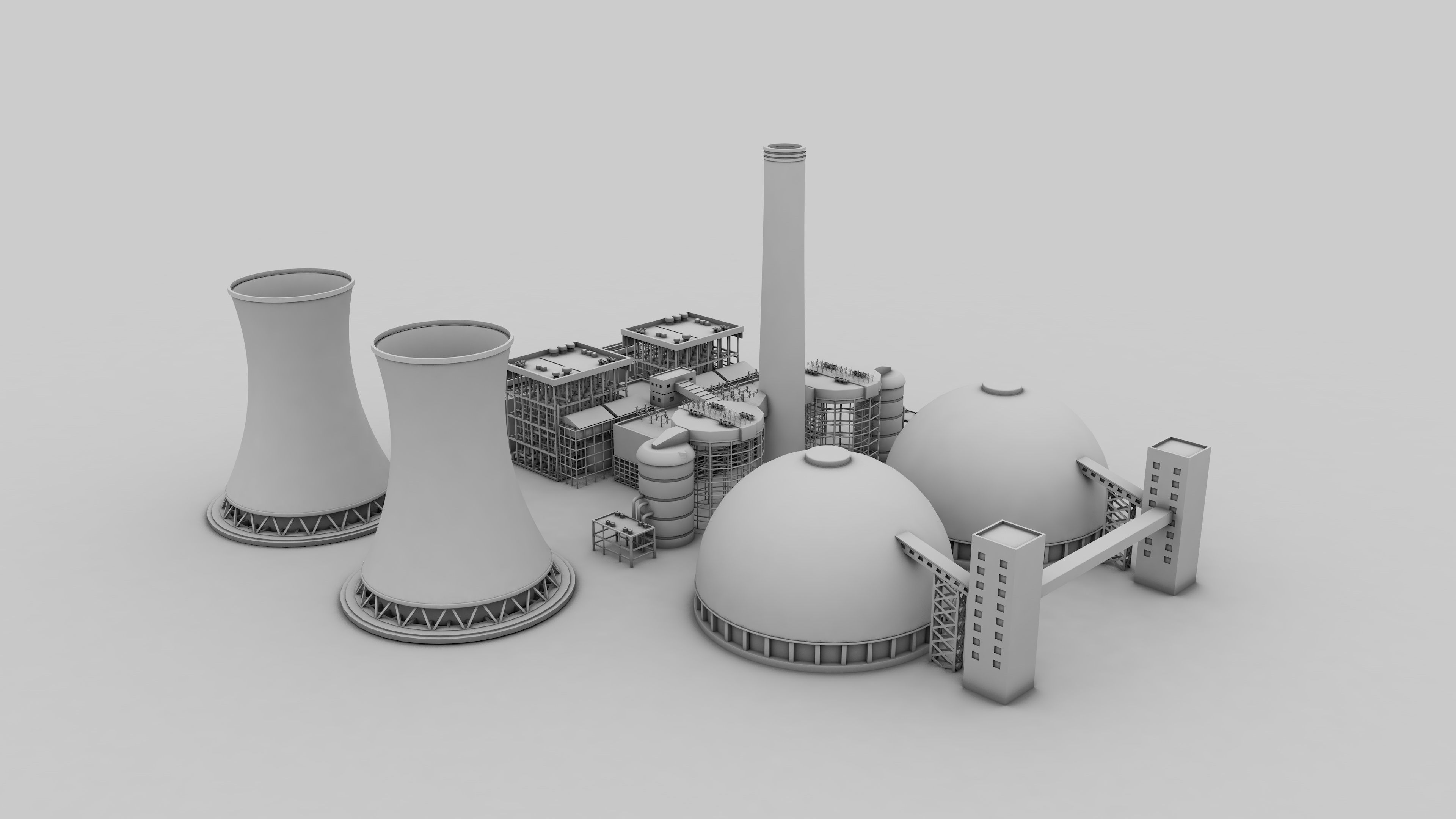 Nuclear Factory Model  3D model_6