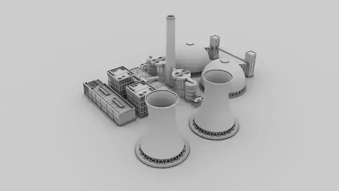 Nuclear Factory Model  3D model Nuclear Factory Model  3D model