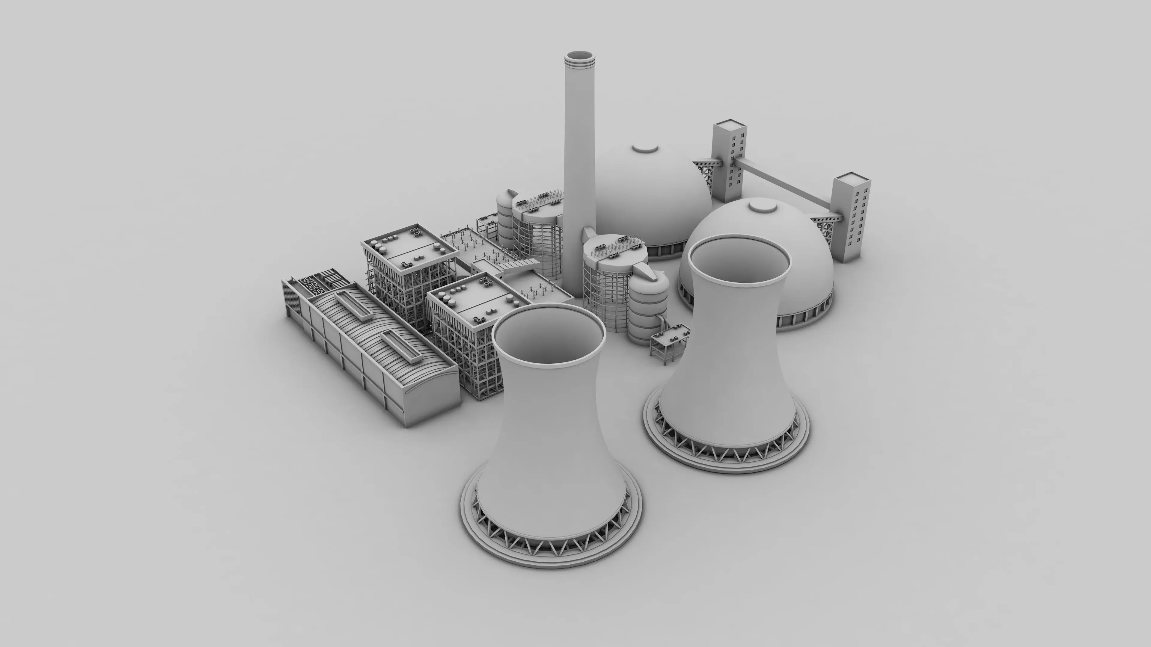 Nuclear Factory Model  3D model_0