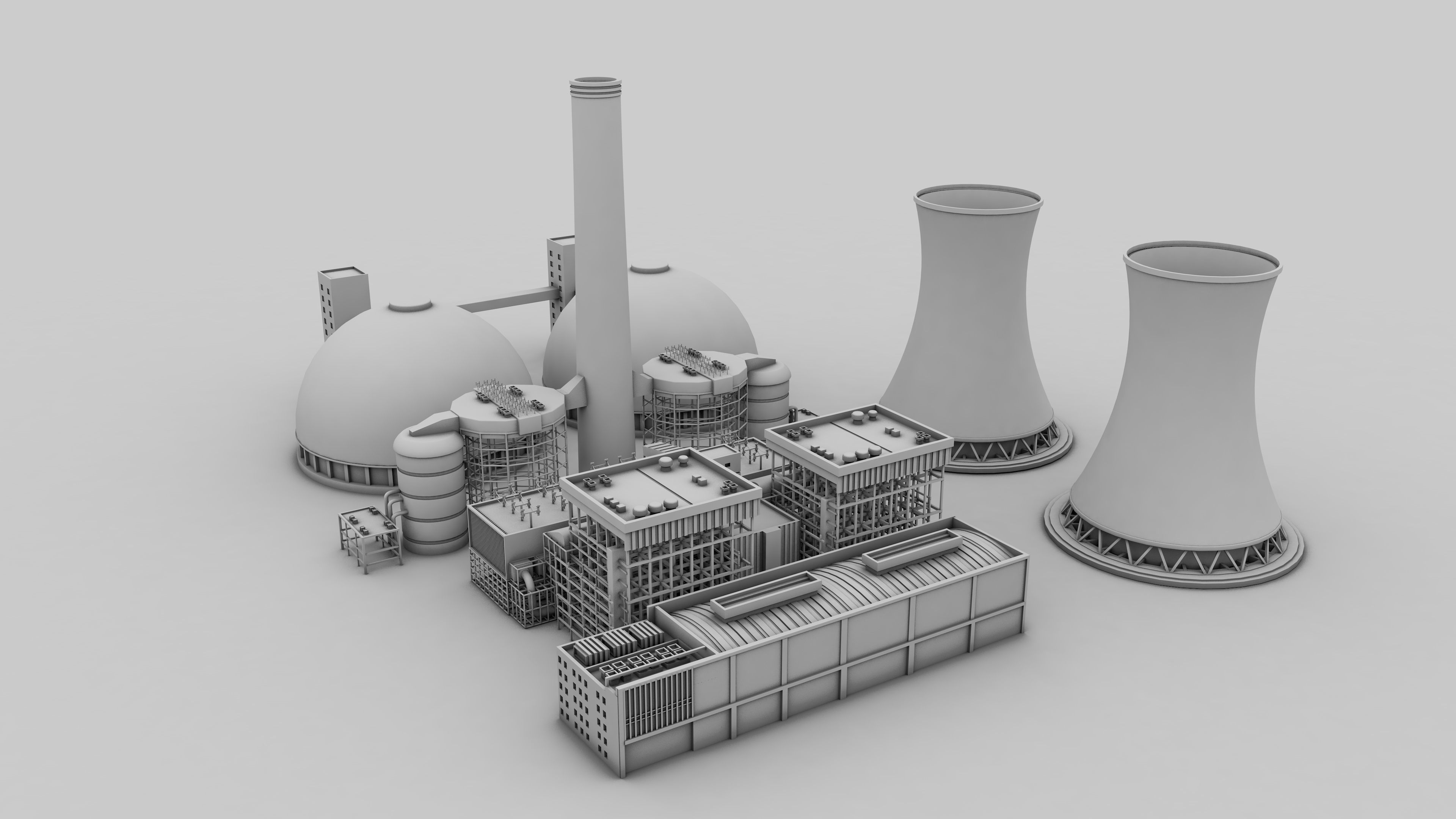 Nuclear Factory Model  3D model_8