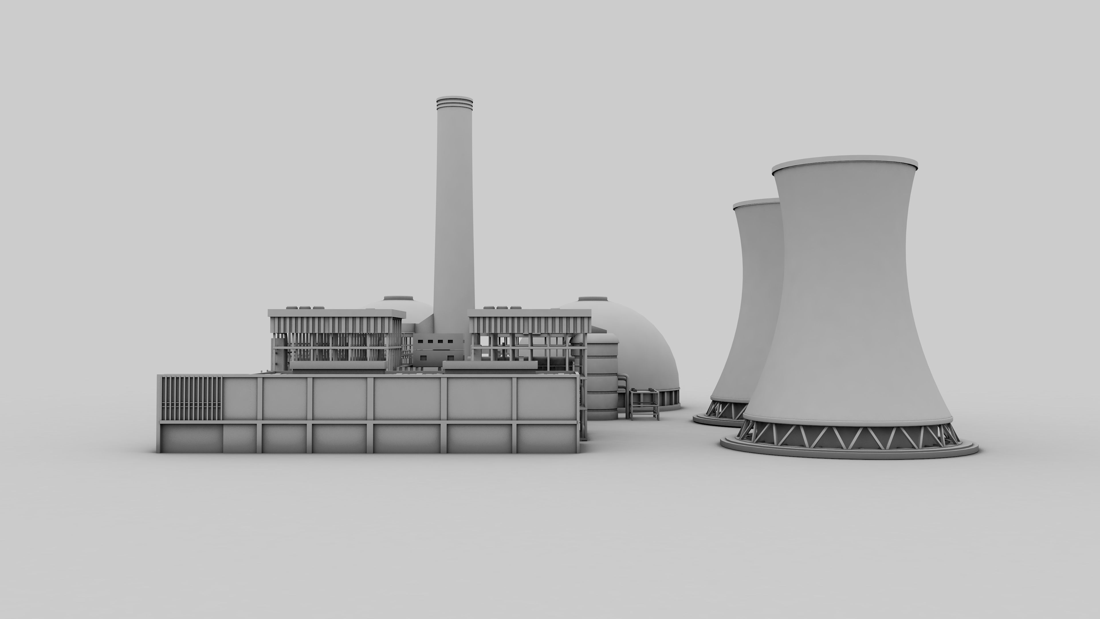 Nuclear Factory Model  3D model_1