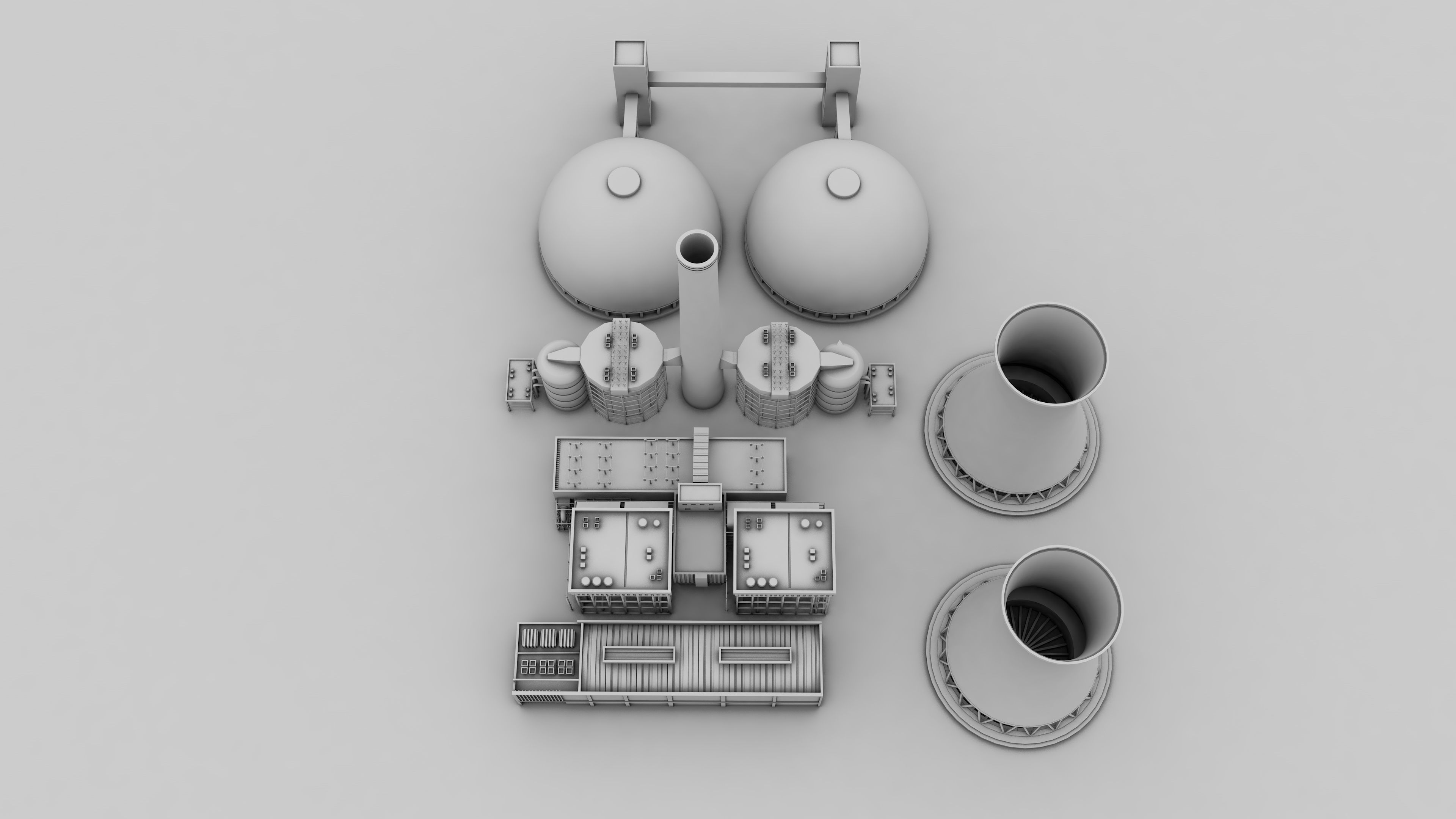 Nuclear Factory Model  3D model_2