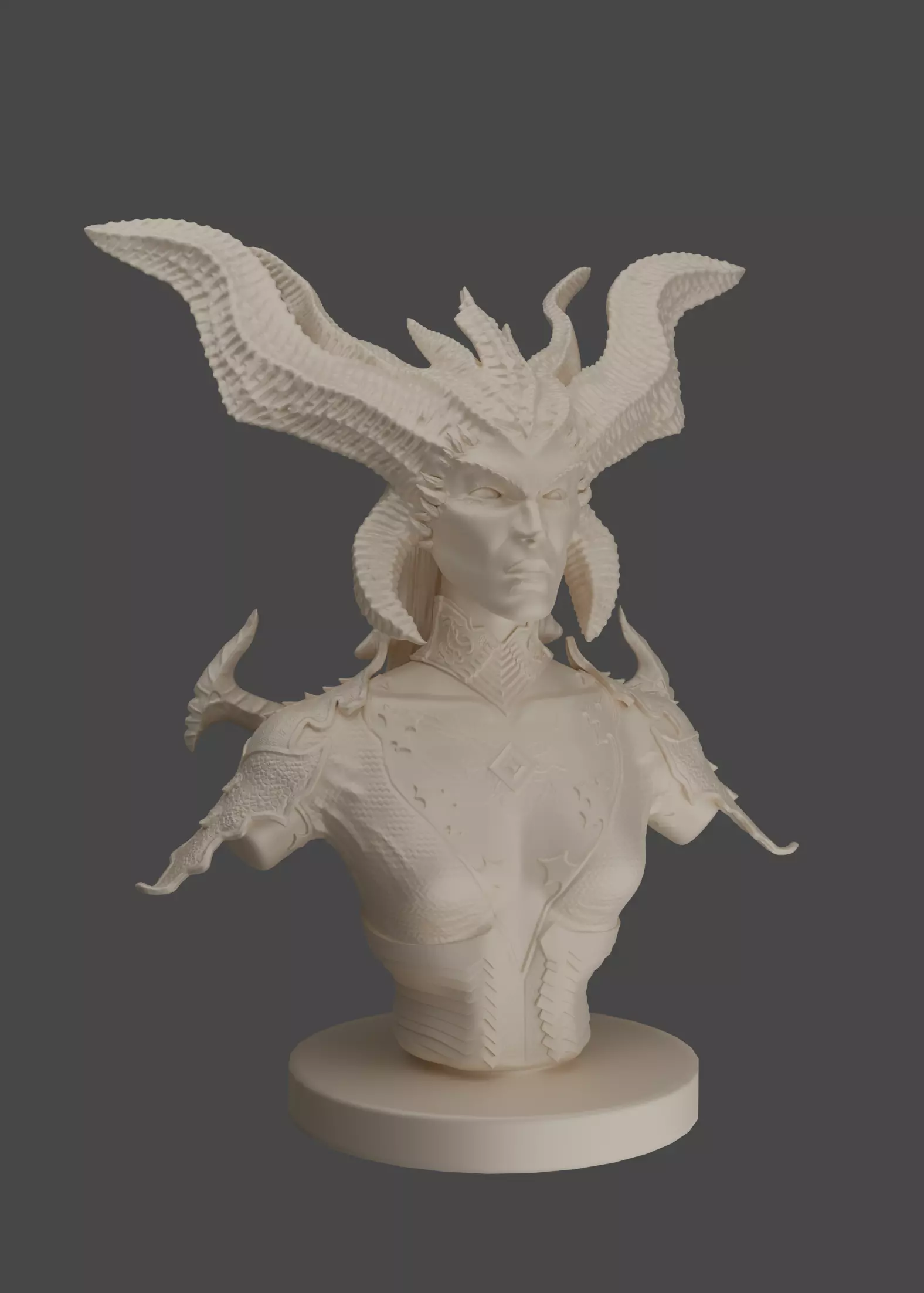 Diablo 4 Lilith bust for 3d print 3D print model_0