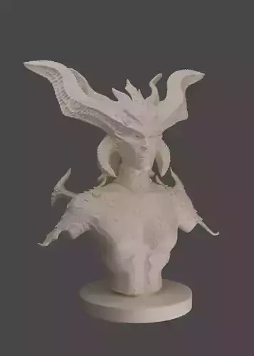 Diablo 4 Lilith bust for 3d print