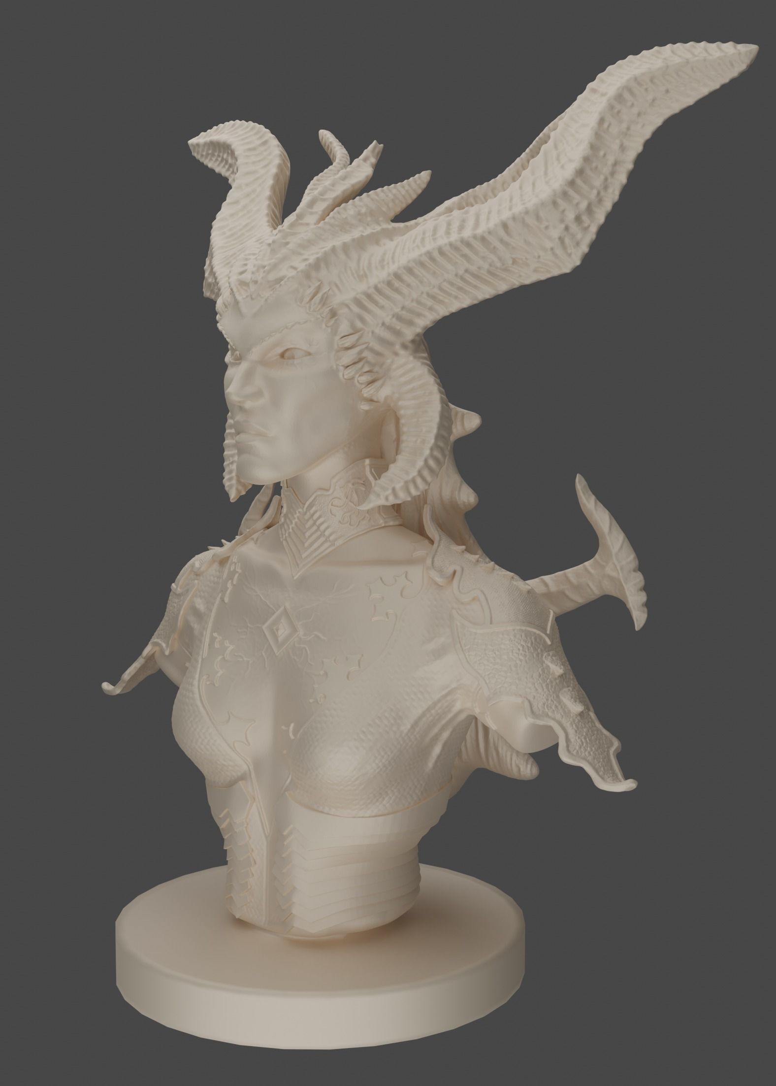 Diablo 4 Lilith bust for 3d print 3D print model_2
