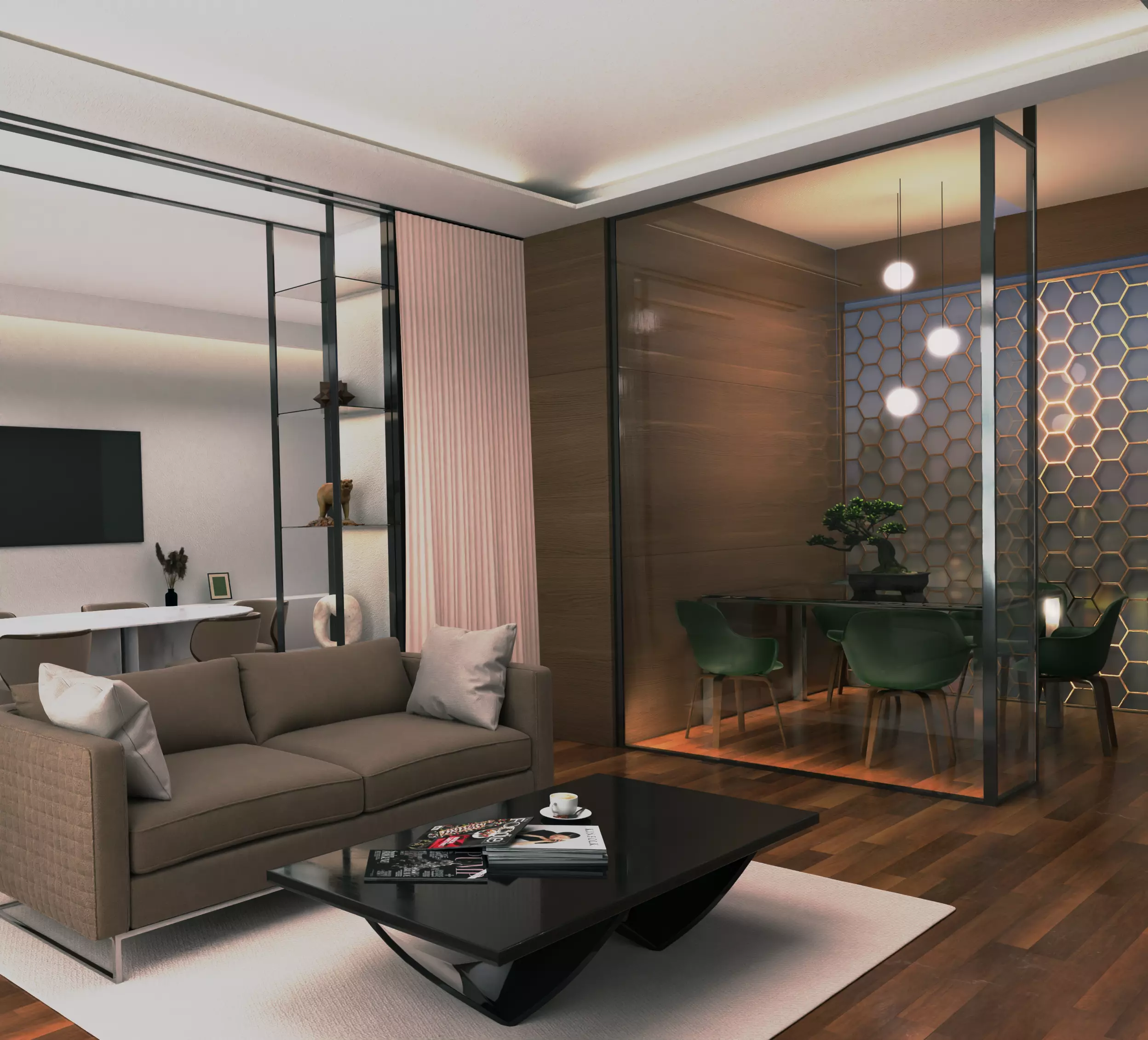 Modern Living Room Blender Cycles 3D model