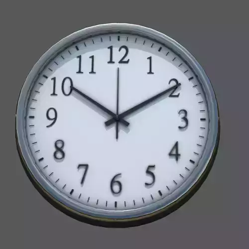 Wall Clock Low-poly 3D model