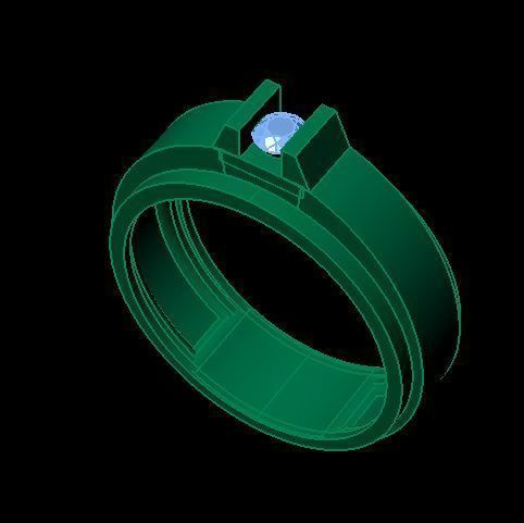 man ring 3D print model_4