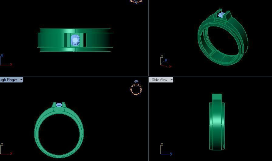 man ring 3D print model_8