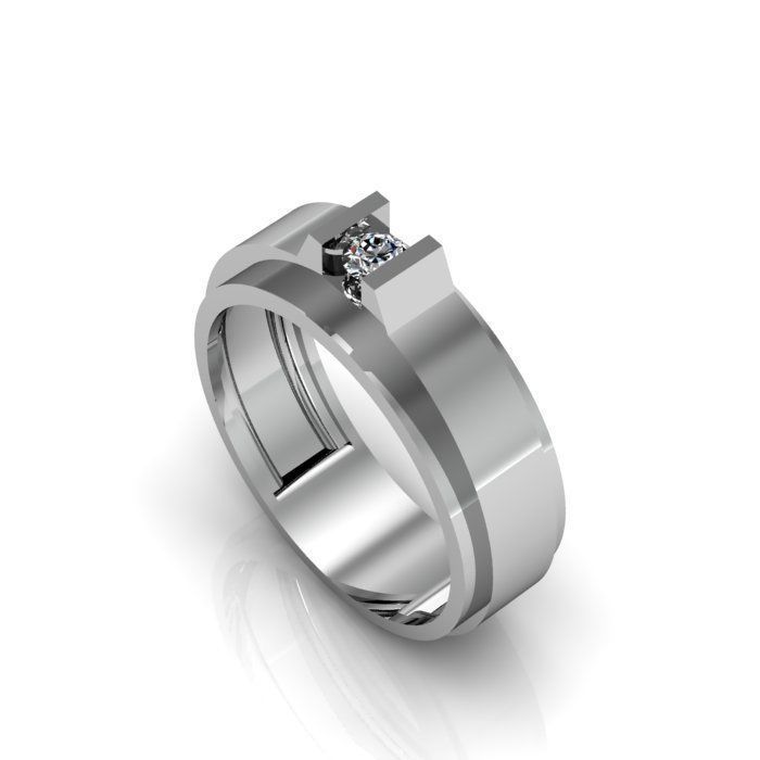 man ring 3D print model_1